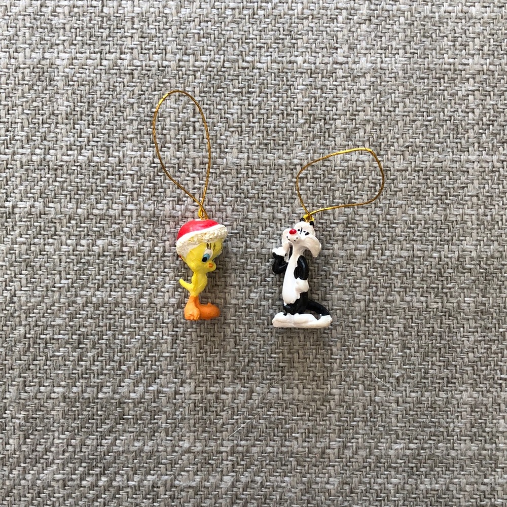 Looney Tunes - Sylvester & Tweety Bird ornaments.